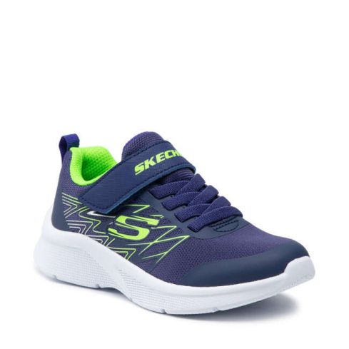 Skechers Children Microspec Sports Shoes Navy Lime
