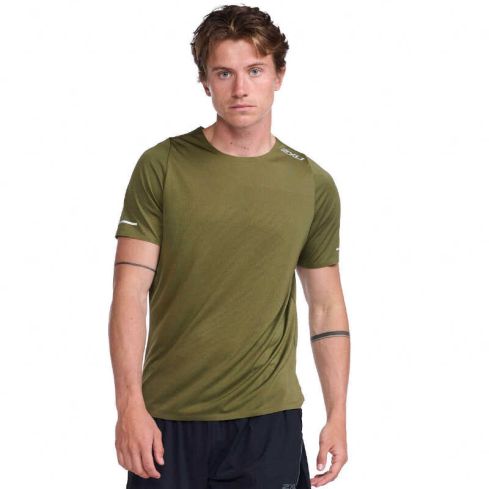 2XU Men's Light Speed Tech Short Sleeve T-Shirt Olive