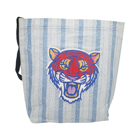 Pamplemousse Embroidered Tiger Washable Car Trash Bag