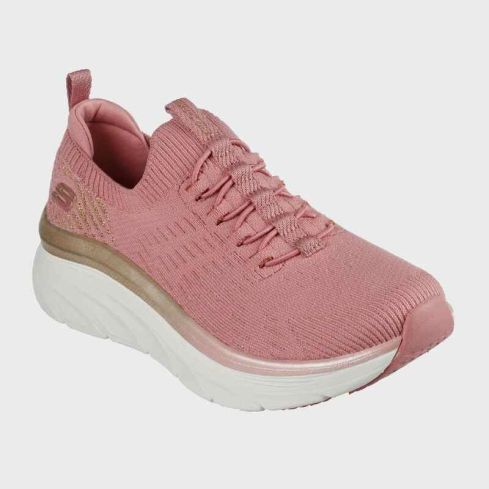 Skechers Women D'Lux Walker Sports Shoes Rose Gold