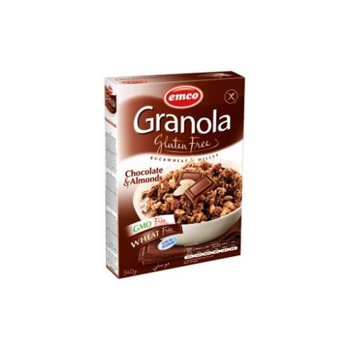 Emco Gluten Free Granola With Chocolate And Almonds 340g