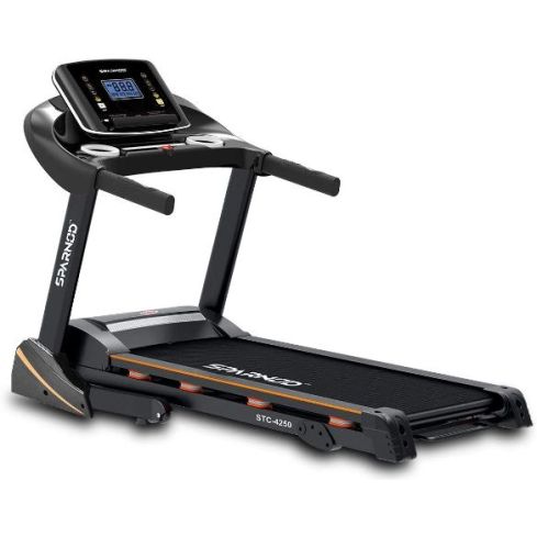 Sparnod Fitness (2 Hp Ac Motor) 3 Level Manual Incline Commercial Treadmill