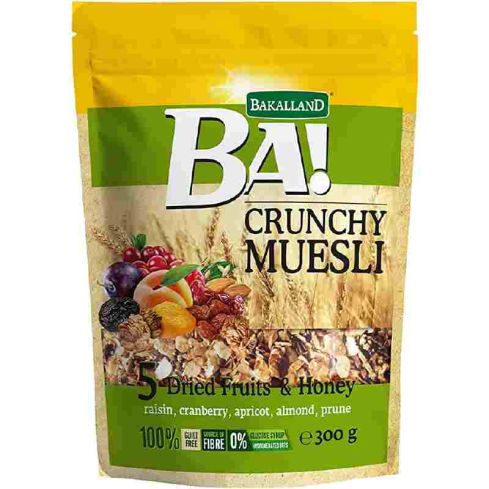 Bakalland Crunchy Muesli 5 Dried Fruits 300g