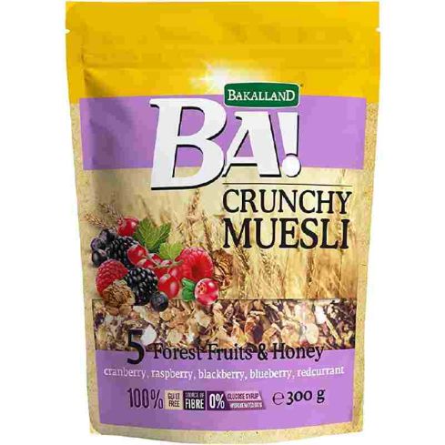 Bakalland Crunchy Muesli 5 Forest Fruits & Honey 300g 