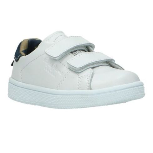 Pepe Jeans Kids Murray Velcro White Sneakers -Boys