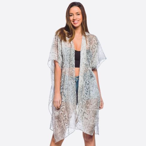 Women's Lightweight Snake Skin Kimono