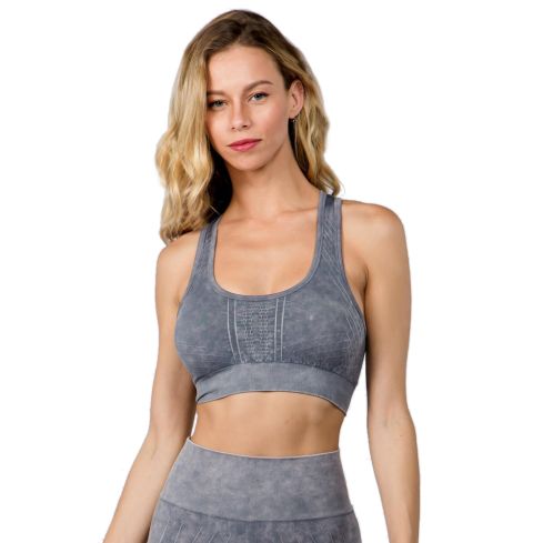 Judson & Co Women's Stone Wash Seamless Sports Bra