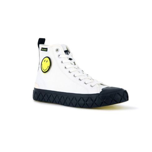 Palladium Pallaace Smiley Mid Star White Shoes