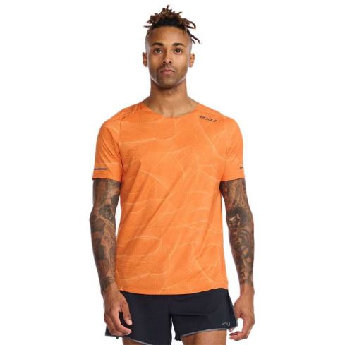 2XU Men's Light Speed Short Sleeve T-Shirt Orange