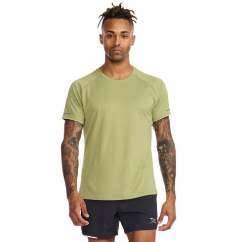 2XU Men's Aero Short Sleeve T-Shirt Green-S