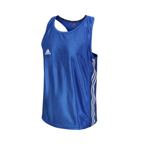 Adidas Men's Amateur Boxing Tank Top Sleeveless- Blue/White