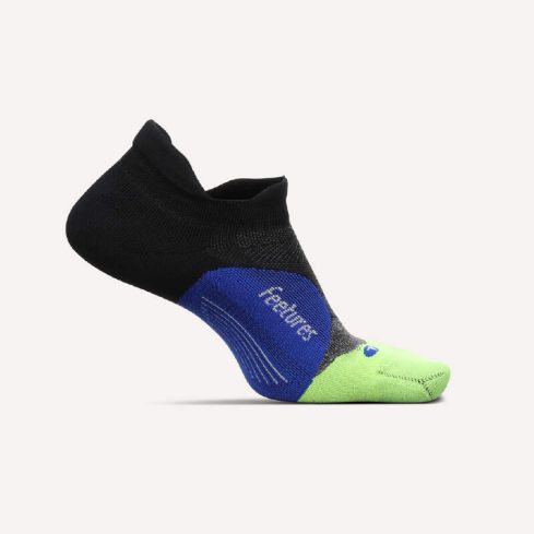 Feetures Women's  Elite Light Cushion socks No Show Tab-Sea Ice