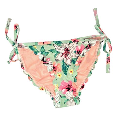 New Look Women's Bottom Swimwear with Tropical Print, Size UK 10