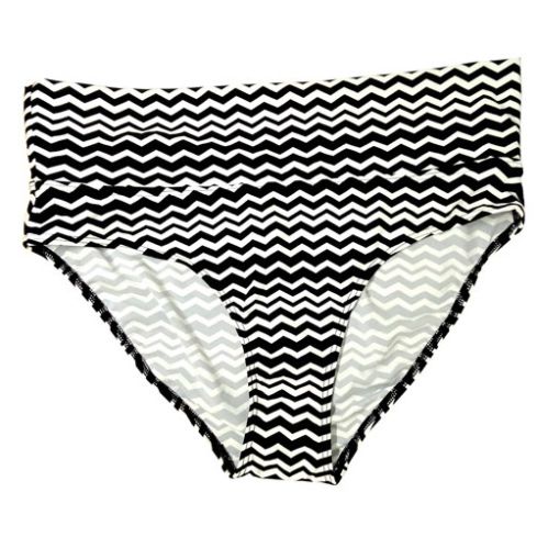 S.Oliver Women's Bikini Bottom - Black & White Stripe , Size UK 18