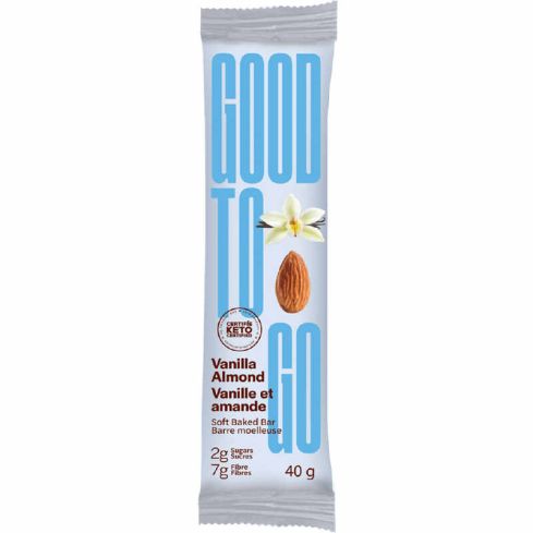 Good To Go Soft Backed Vanilla Almond Keto Bar 40 grams