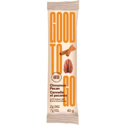 Good To Go Soft Backed Cinnamon Pecan Keto Bar 40 grams