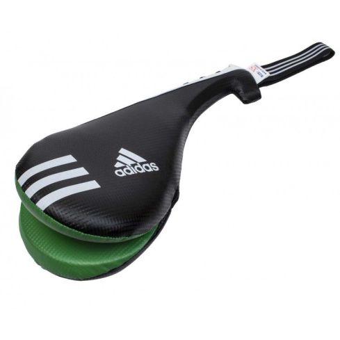 Adidas Taekwondo Kids Double Target Mitts - Black/Green xs