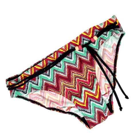 S.Oliver Women's Swimwear Multi Colored Red Pattern Bikini Bottom