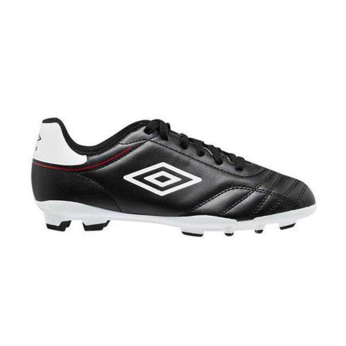 Umbro ClassICo VIII FG - Junior Football Shoes in Black / White / Vermillion