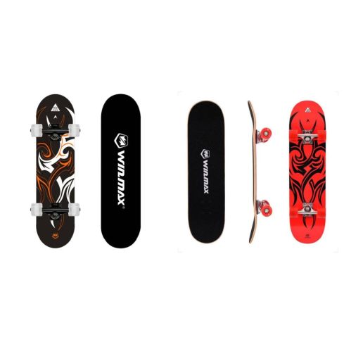 WinMax Skateboard for Beginner and Adults, 9 Ply Maple Deck, 31 x 8 Inch Etnic