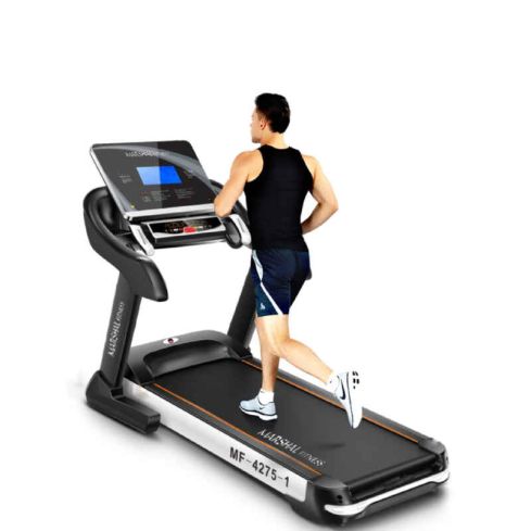 Marshal Fitness 6.0 HP DC Motorized Treadmill with 7″ LCD Display Screen - no Massager