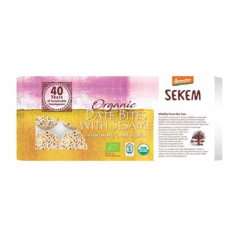 Sekem Organic Date Bites With Sesame 120g