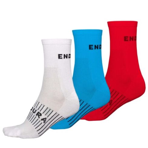 Endura CoolMax Race 3-Pcs Sock - White