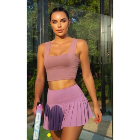 Lioness Purple Berry Tennis Top And Skirt Set