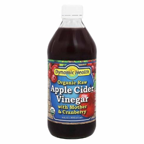 Dynamic Health Apple Cider Vinegar With Mother & Cranberry Certified Organic 16 Fl Oz.