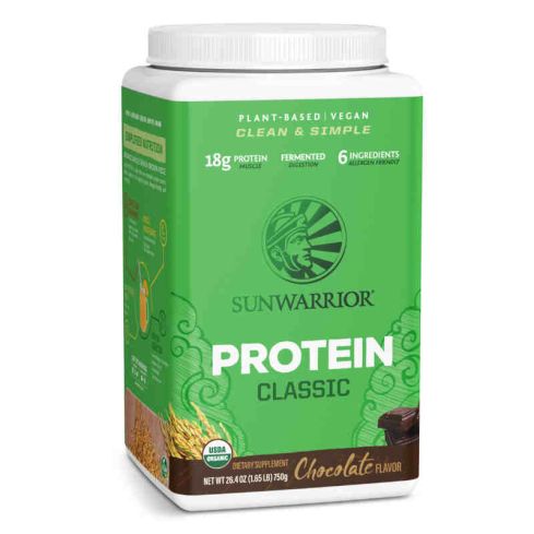 Sunwarrior Classic Fit & Lean | Plant-Based | Keto-Friendly |Vegan |Organic Protein Powder Chocolate 750 g