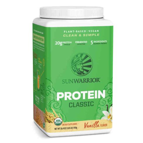 Sunwarrior Classic Clean & Simple | Plant-Based | Keto-Friendly |Vegan |Organic Protein Powder Vanilla 750 g