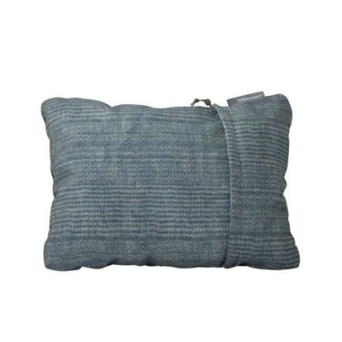 Thermarest Compressible Pillow Medium Blue Woven Print 