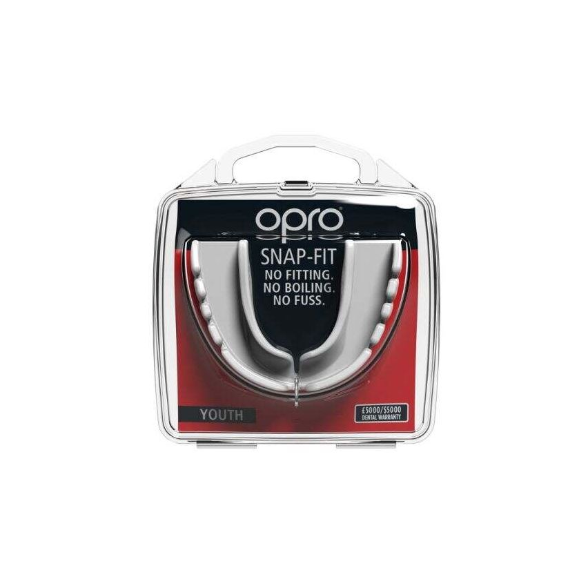 Opro Mouthguard Snap-Fit Junior Full Pack White