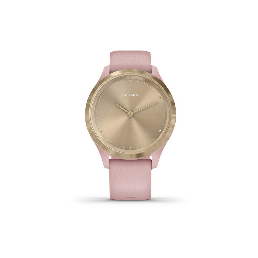 Garmin Vívomove 3s 39 mm Light Gold Stainless Steel Bezel with Dust Rose Case and Silicone Band