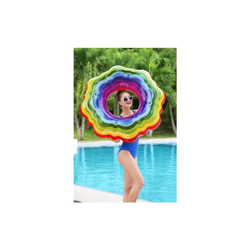 Bestway Swim Ring Rainbow Ribbon 115cm