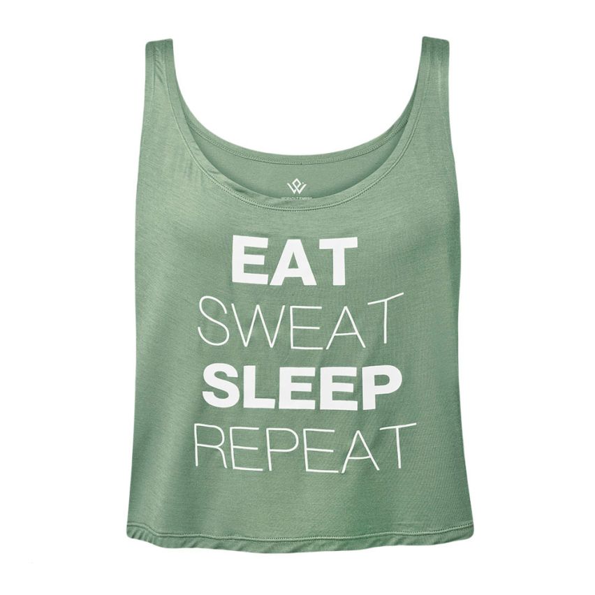 Workout Empire -Women's  Mosaic Slogan Tank