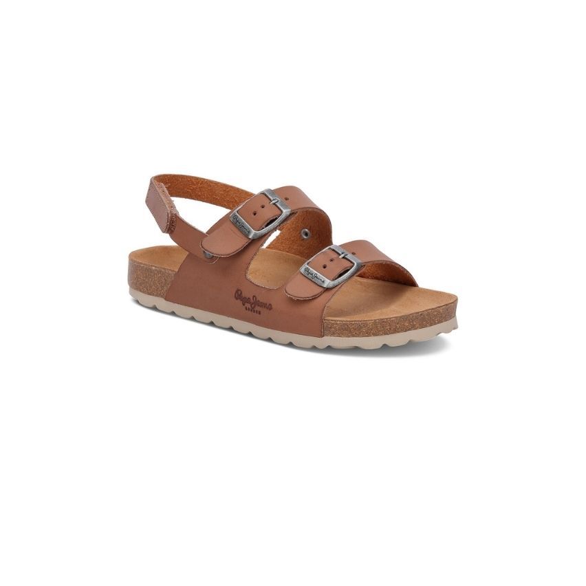 Pepe Jeans Kids Bio Vaquetta Nut brown Sandals- Boys & Girls, Size 38