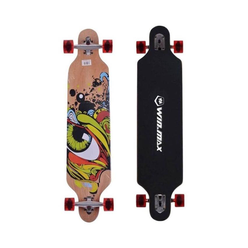 WinMax Route-E Long Skateboard, 9 Ply Chinese Maple 41'' x 9.5'' Style-2