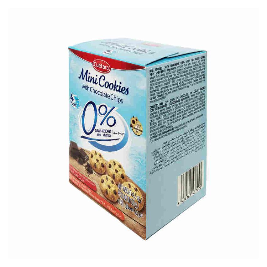 Cuetara Light - Mini Cookies with chocolate chips, 0% Added Sugar 120 grams