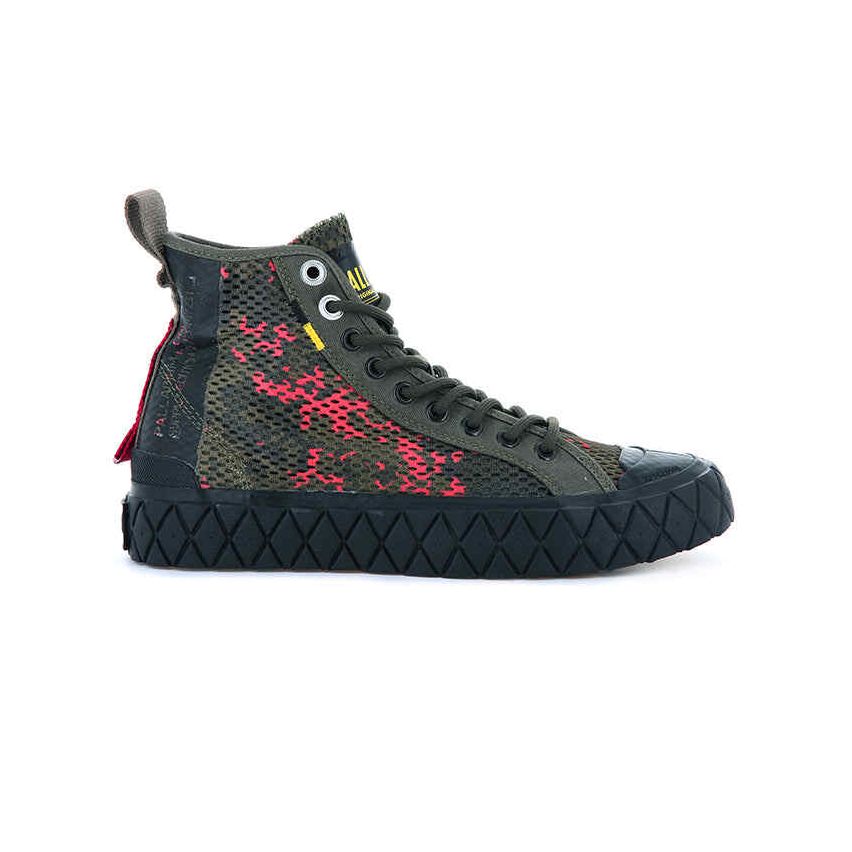 Palladium Palla Ace Sply Mid 2 Olive Night Camo Shoes