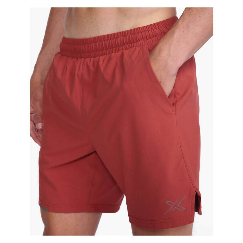 2XU Men's Aero Shorts in 7 Inch-Brown-CHO/BRF