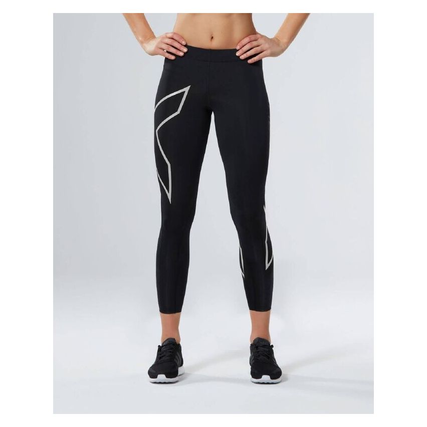 2XU WA4174B-Core Compression 7/8 Tights-BLK/SIL