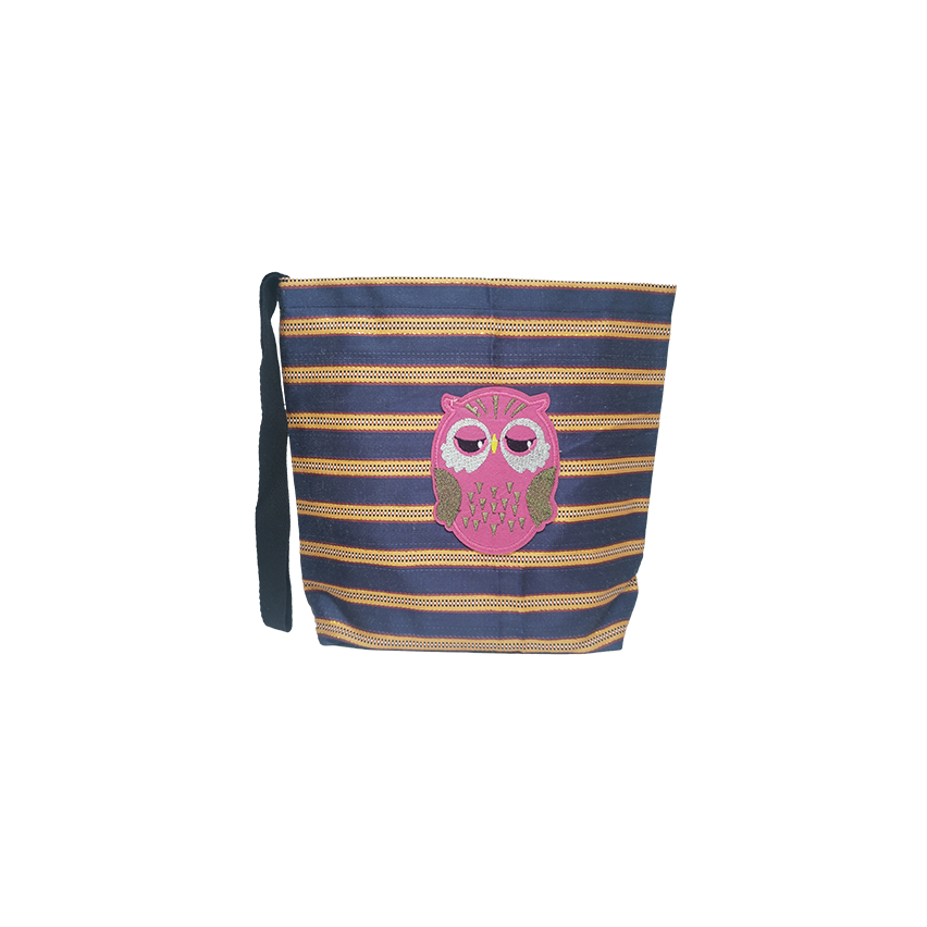 Pamplemousse Embroidered Owl Washable Car Trash Bag