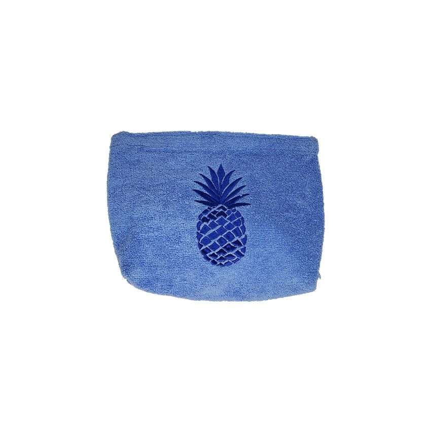 Pamplemousse Beach Pouch with Pineapple Embroidery