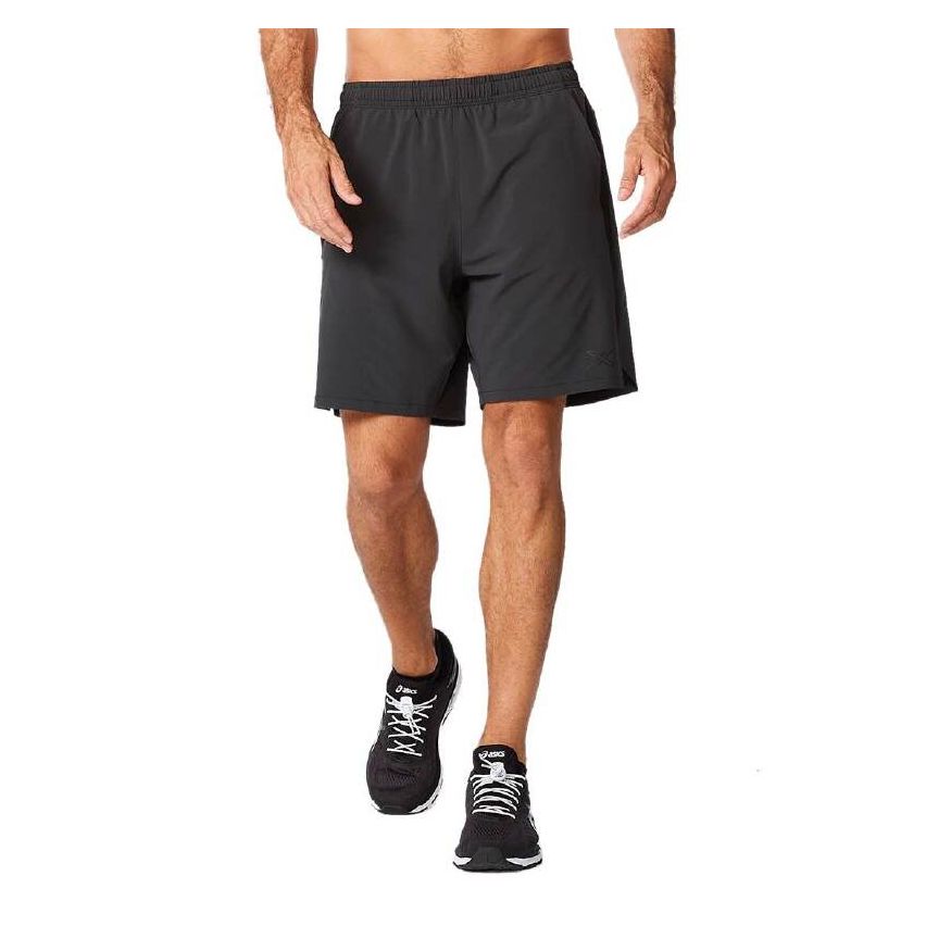 2XU Men's Motion Shorts in 8 Inch -Black-BLK/BLK