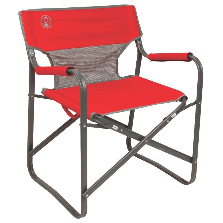 Coleman Chair Steel Deck Red C004