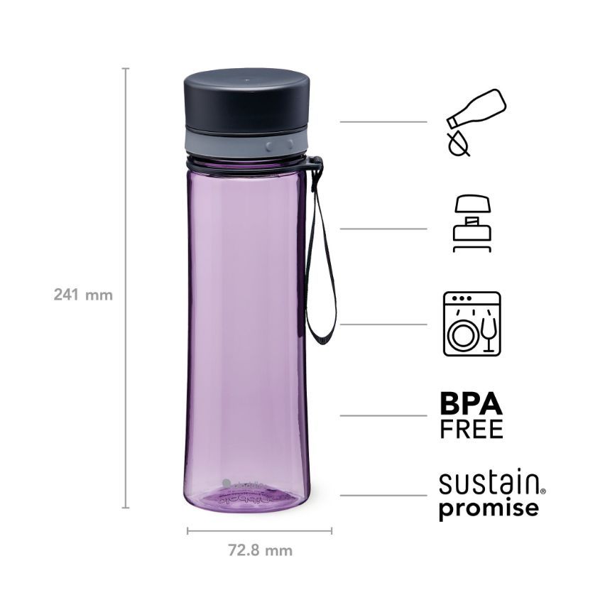 Aladdin Aveo Water Bottle 0.6L New Design Violet Purple