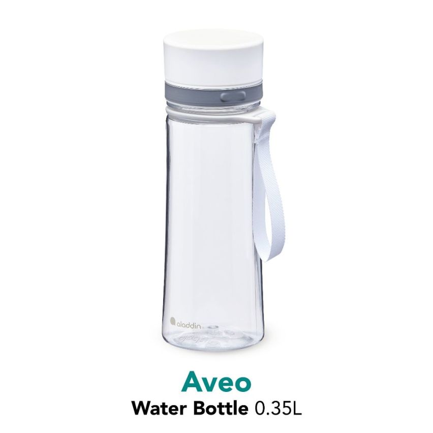 Aladdin Aveo Water Bottle 0.35L Clear & White New design