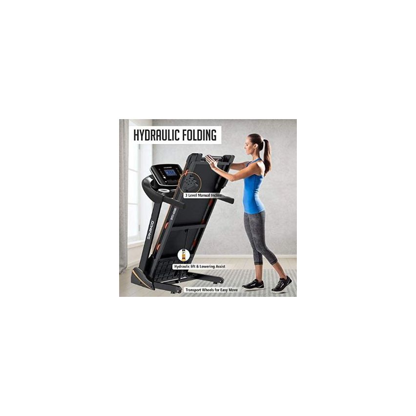 Sparnod Fitness (2 Hp Ac Motor) 3 Level Manual Incline Commercial Treadmill