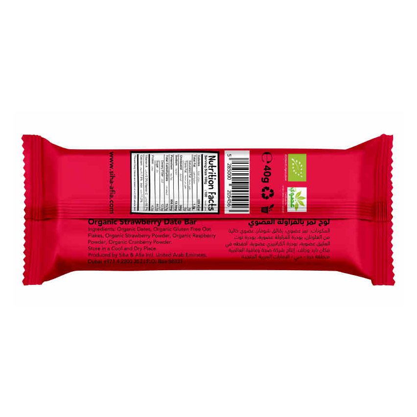 Meadows Strawberry Date Bar 40g